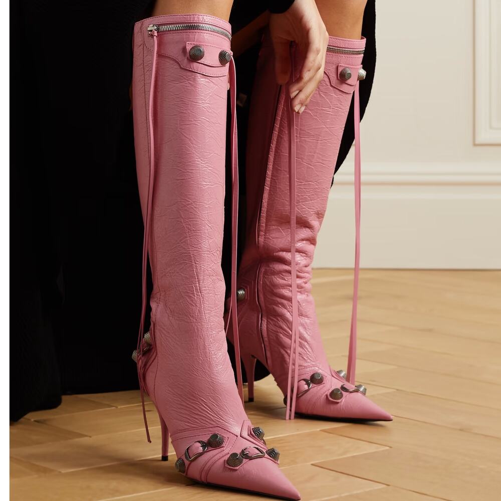 BALENCIAGA CAGOLE BOOTS IN PEACH SIZE IT41 - Picture 2 of 8